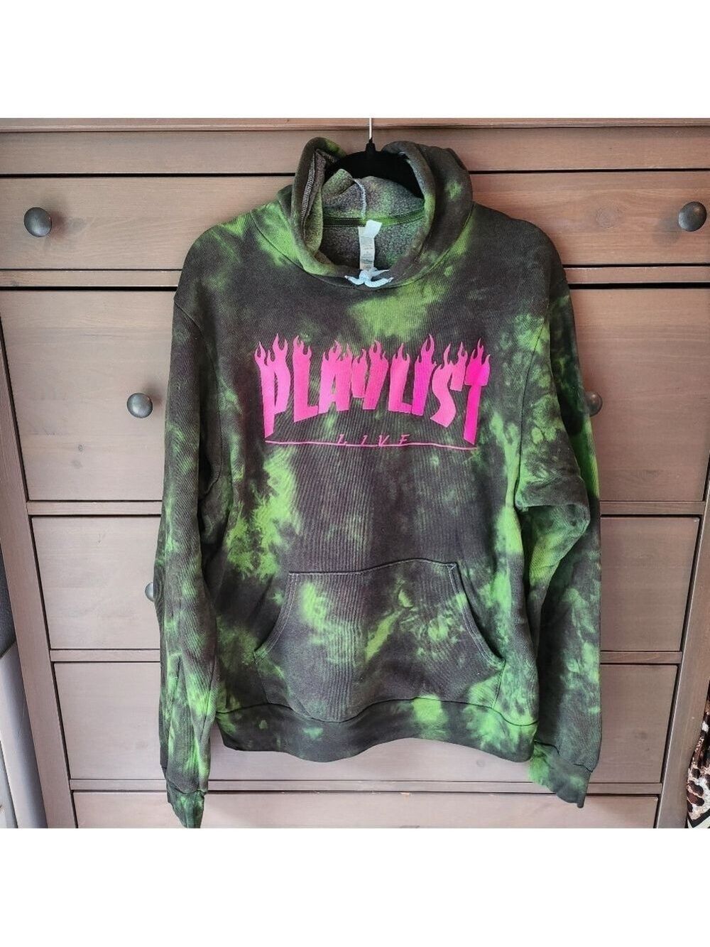 PlayList Live Green Tie-Dye Hoodie